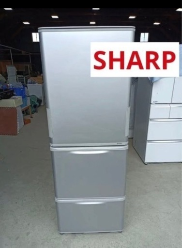 F785【SHARP】冷蔵庫　SJ-W351D-S どっちもドア