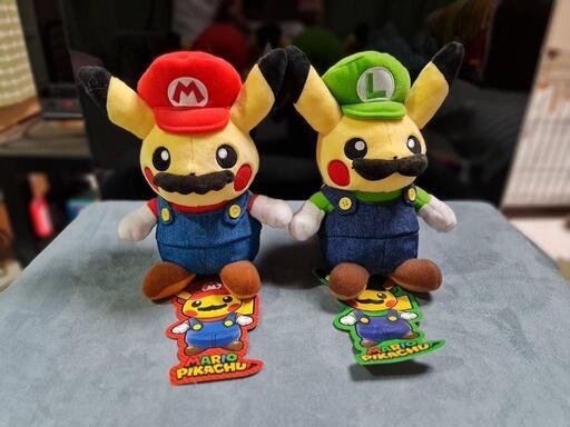 ポケモン マリオピカチュウぬいぐるみセット