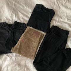 新品　EDWIN ユニクロ　パンツ4本と長袖Tシャツ