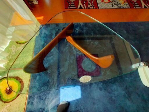 イサムノグチ　ガラステーブル　リクライニング座椅子(美品)