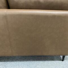 ニトリ/NITORI 2人用本革ソファ ボルトン ダブルステッチデザイン クッション式 取り外しOK 中古 店頭引取歓迎 R7561