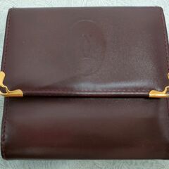 1222　Cartier カルティエ 二つ折り がま口 財布　 ...