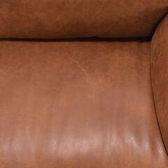 【ジモ取引終了12/9】≪yt901ジ≫ 関家具 2.5人掛けソファ LIIKE/リーケ ブラウン系 幅182cm 合成皮革 NWLH/ノーウェアライクホーム/大川 50918-06
