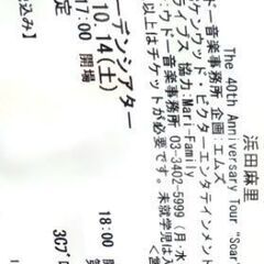 【ネット決済・配送可】浜田麻里 東京公演10月14日チケットお譲...