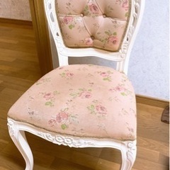 アンティーク　薔薇　花柄　椅子