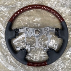 【美品】20アル・ヴェル　純正ウッドコンビステアリング　0009