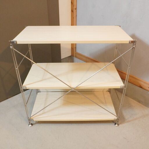 無印良品 ステンレスワイドシェルフ 3段 小 無印良品(MUJI)の人気の