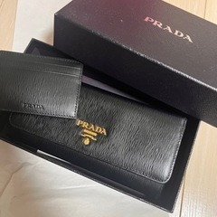 値下げ！【PRADA長財布  黒 美品本物】