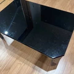 【無料】折りたたみ机　ローテーブル　黒　中古
