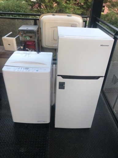 2ドア　冷凍冷蔵庫、4.5Kg 全自動洗濯機