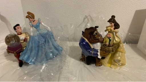 Disney スノードーム シンデレラ 美女と野獣