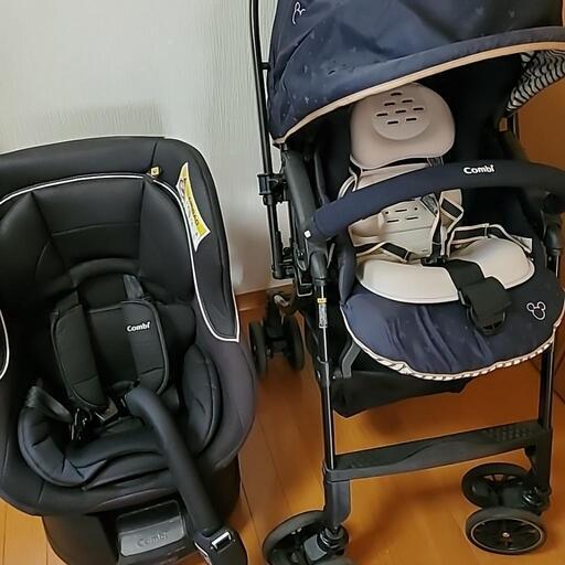 combiチャイルドシート、combiベビーカー2点セット売り