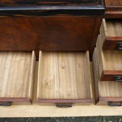 長火鉢（関東火鉢）・ケヤキ材・猫板・木枠付き