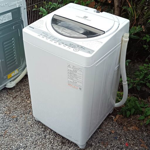 ★美品！お届け可！★ TOSHIBA 6.0㎏ 全自動洗濯機 風乾燥機能付き AW‐6G6(W) 2021年製