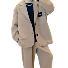 【新品】スーツ 男の子 フォーマルスーツ セットアップ 長袖 ２...