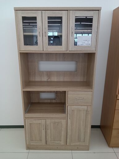 ★ジモティ割あり★ NITORI レンジボード ナチュラルベージュ H183×D40×W90 クリーニング済み HJ839