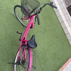 自転車　ママチャリ　ピンク　激安