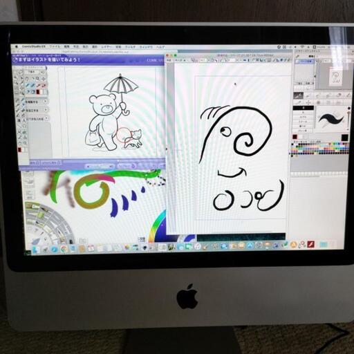 デスクトップPC　iMac 20インチ(AppleA1241）とWacomタブレット PTH-640 intuos4　マンガ・イラスト絵画ソフトのセット デスクトップPC iMac 20インチ(AppleA1241）とWacomタブレット PTH-640