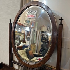 イギリスアンティーク ミラー付きチェスト