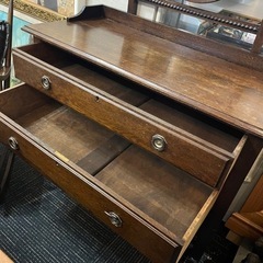 イギリスアンティーク ミラー付きチェスト