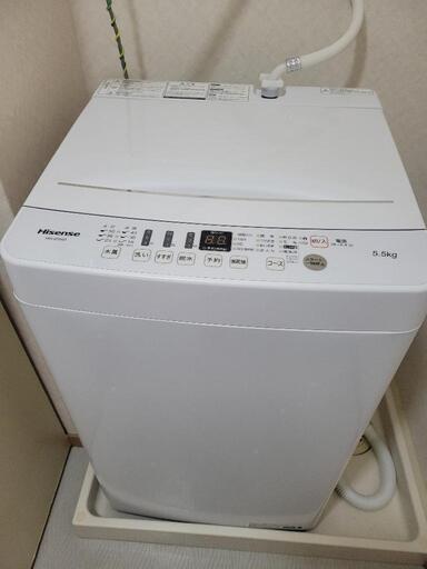 商談中USED洗濯機Hisense5.5kg　2020年製