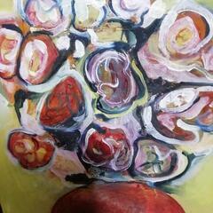 真筆志賀健蔵花