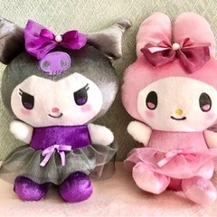 マイメロディ クロミ　おめかし ドレス ぬいぐるみ 2体 セット...