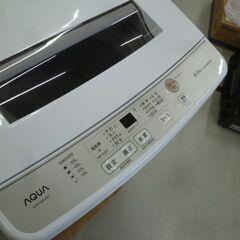 ② 洗濯機 6.0kg 2021年製 AQUA AQW-S60J ホワイト ステンレス槽 全自動 家電 6kg アクア 苫小牧西店