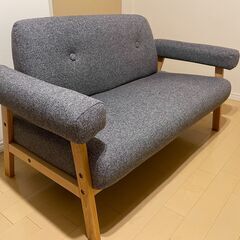 北欧風 木製デザインソファ
