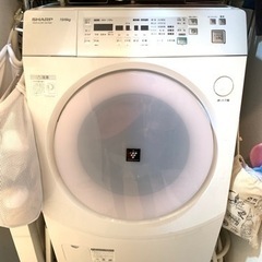 10.0kg SHARPドラム式洗濯乾燥機　ES-V520-PL