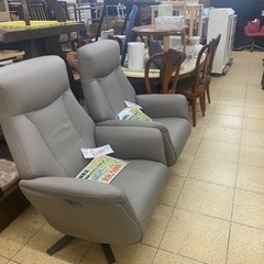 カストル 電動パーソナルチェア 1Pソファ 牛革 1Ｐ 一人掛け リクライナーチェア ブラウン/グレー オットマンスツール収納一体タイプ