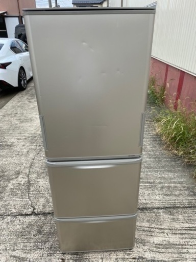 シャープ　冷蔵庫　SJ-W352D-N　350L 2018年製●E092M404