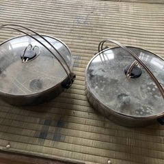 電磁調理器用　平鍋　2個セット