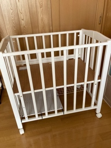 ベビーベッド ミニ 70×90 ホワイト