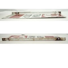 昭和レトロ 鉄道 路面電車 停留所 TRAM STOP 58×27 白赤 看板 板 縦型