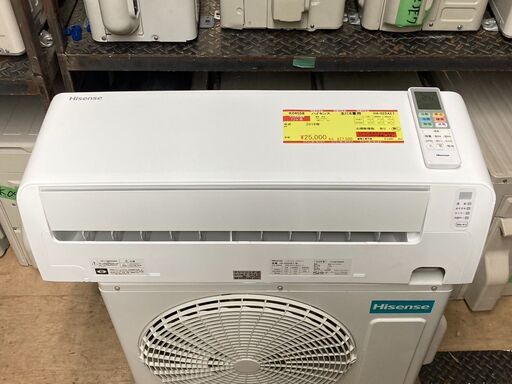 通販 K04558　ハイセンス　2019年製　中古エアコン　主に6畳用　冷房能力　2.2KW ／ 暖房能力　2.2KW エアコン