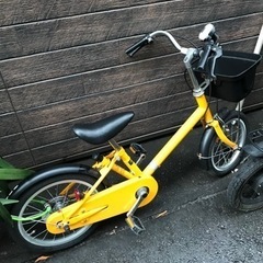 16型幼児用自転車・押し棒付き　無印良品　子供用自転車