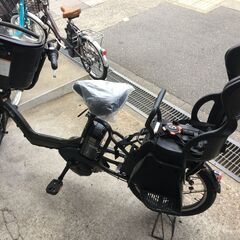 地域限定送料無料　ヤマハ　キッスミニ　三人乗り　子供乗せ　8,9AH　新基準　薄緑　ギュットミニ　ビッケ　神戸市　電動自転車 地域限定送料無料 ヤマハ キッスミニ 三人乗り 子供乗せ 8,9AH 新基準 緑