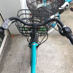 地域限定送料無料 ヤマハ パスバビー 三人乗り 子供乗せ 12,8AH 新基準 青