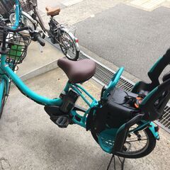 地域限定送料無料　パスバビーアン　子供乗せ　12,3AH　赤②　神戸　電動自転車 SOLD OUT】電動自転車 YAMAHA PAS babby 赤 子供乗せ 3人乗り適合