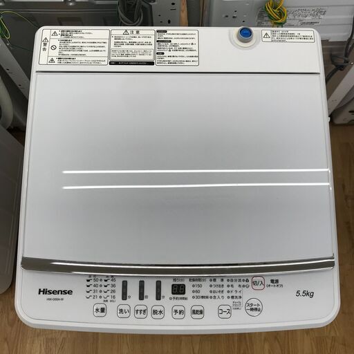 ★ジモティ割あり★ Hisense 洗濯機 5.5kg 年式2019 動作確認／クリーニング済み KJ3212