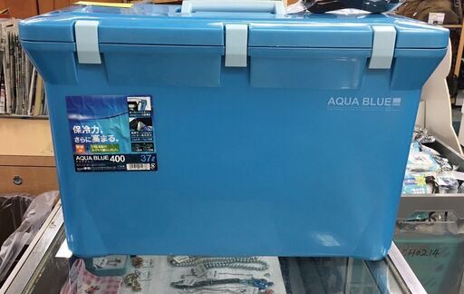 シンワ　クーラーボックス 37L 　アクアブルー400
