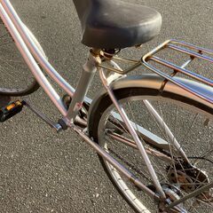 BOBBY TOWN 26インチ 軽快車 自転車 シルバー No.597○ママチャリ