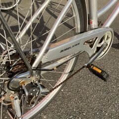 BOBBY TOWN 26インチ 軽快車 自転車 シルバー No.597○ママチャリ 