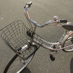 BOBBY TOWN 26インチ 軽快車 自転車 シルバー No.597○ママチャリ 
