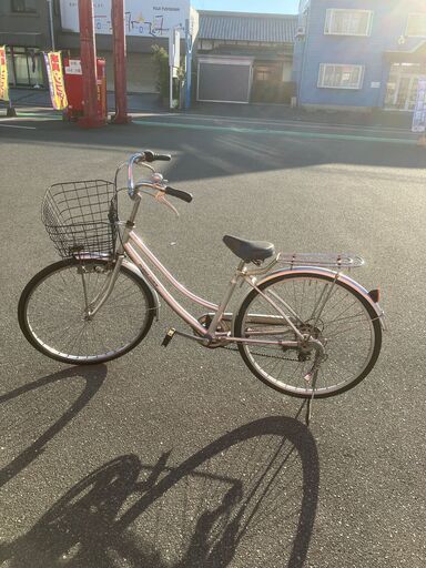 BOBBY TOWN 26インチ 軽快車 自転車 シルバー No.597●ママチャリ シティサイクル ※現金、クレジット、ぺイペイ、スマホ決済対応※