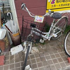 自転車　No.1078　シルバー　26インチ　内装3段切替　LE...