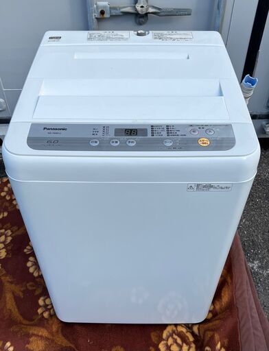 受け渡し決定【配送可】中古 パナソニック 全自動洗濯機 洗濯 6kg 2018年製 NA-F60B12