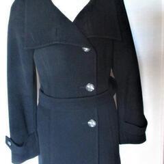 ◆INDIVI 黒 アンゴラ＆ウールのコート◆サイズ：38