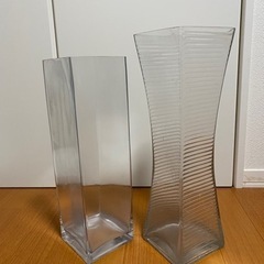ガラス製花瓶2個セット